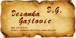 Desanka Gajlović vizit kartica